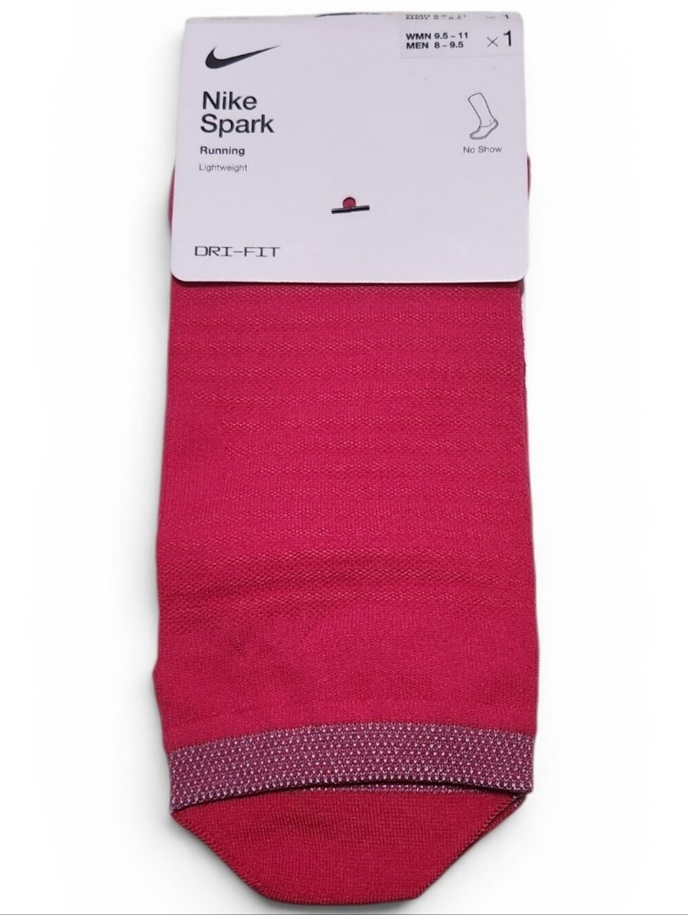 Nike Spark No-Show Socks in Fuchsia Pink 8 -9.5 New With Tags